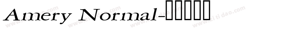 Amery Normal字体转换